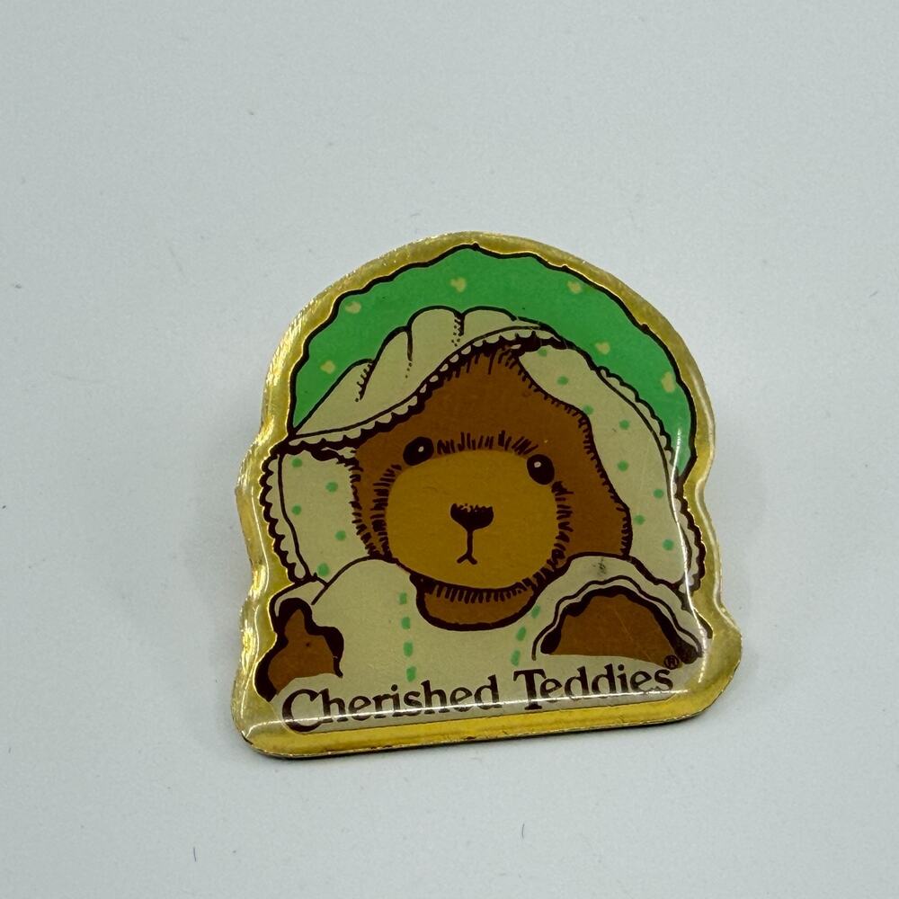 VTG Cherished Teddies Jessica Event Exclusive Collectible Lapel Pin Gold Tone